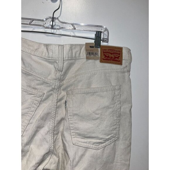NWT Levis 94 Baggy Corduroy Pants Mid Rise Straight Leg Size 33 Cream Womens - Picture 8 of 12